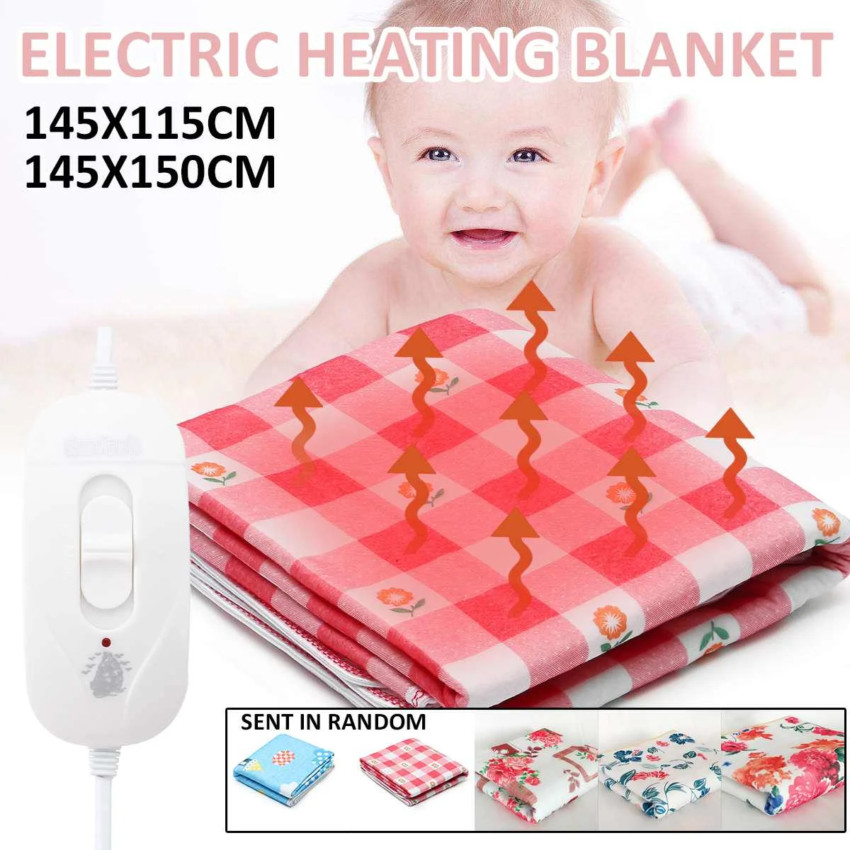 

220VElectric Heating Blanket Double Three Person Bed Heated Pad Security Winter Heater Warmer Baby Kids Cover Bedding Mat Carpet