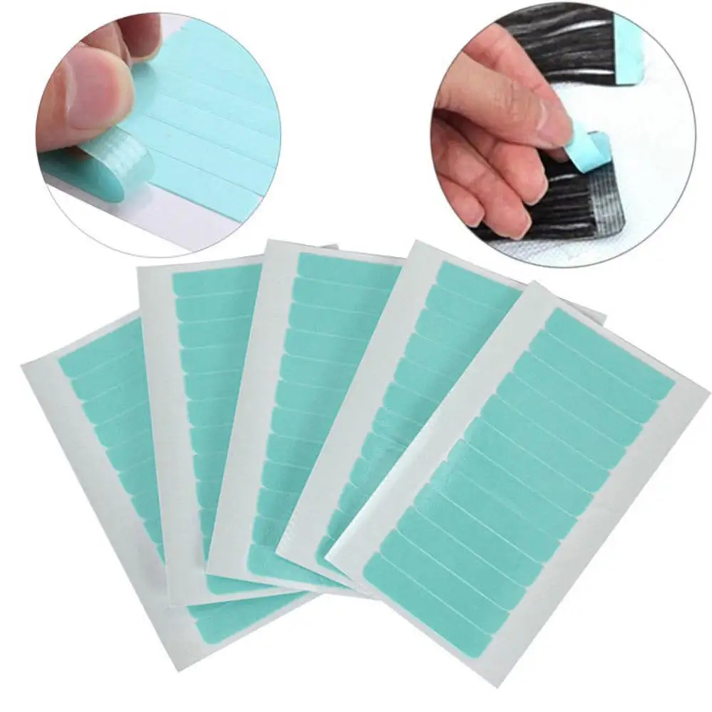 5 pcs Seamless Hair Extension Film Wig Double-Sided Adhesive Film Super Sticky Tape for Wig Replacement Hair Extension Tool