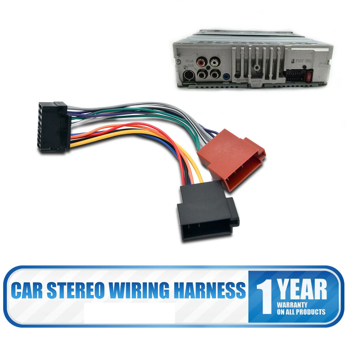 Sony autoradio Adaptateur connecteur câble radio DIN ISO 16 pin faisceau voiture auto NEUF 