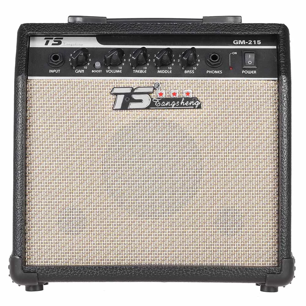 GM 215 Professional 15W Electric Guitar Amplifier Amp Distortion with 3