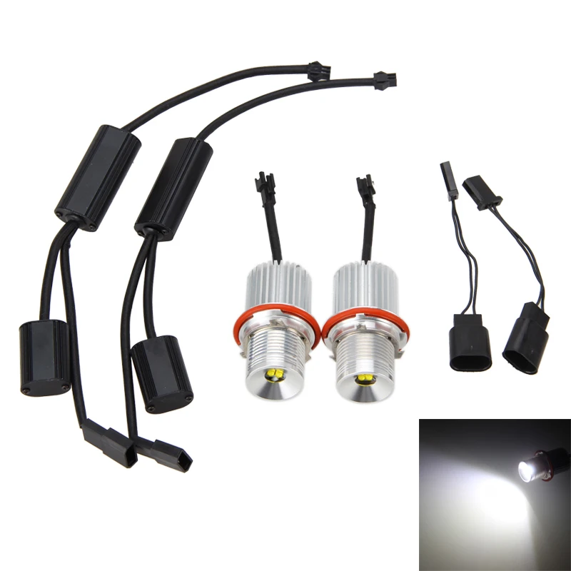 

2PCSx 4 LED 40W Headlight Angle Eye Halo Light For E39 E53 E60 M5 E61 E63 X3 X5
