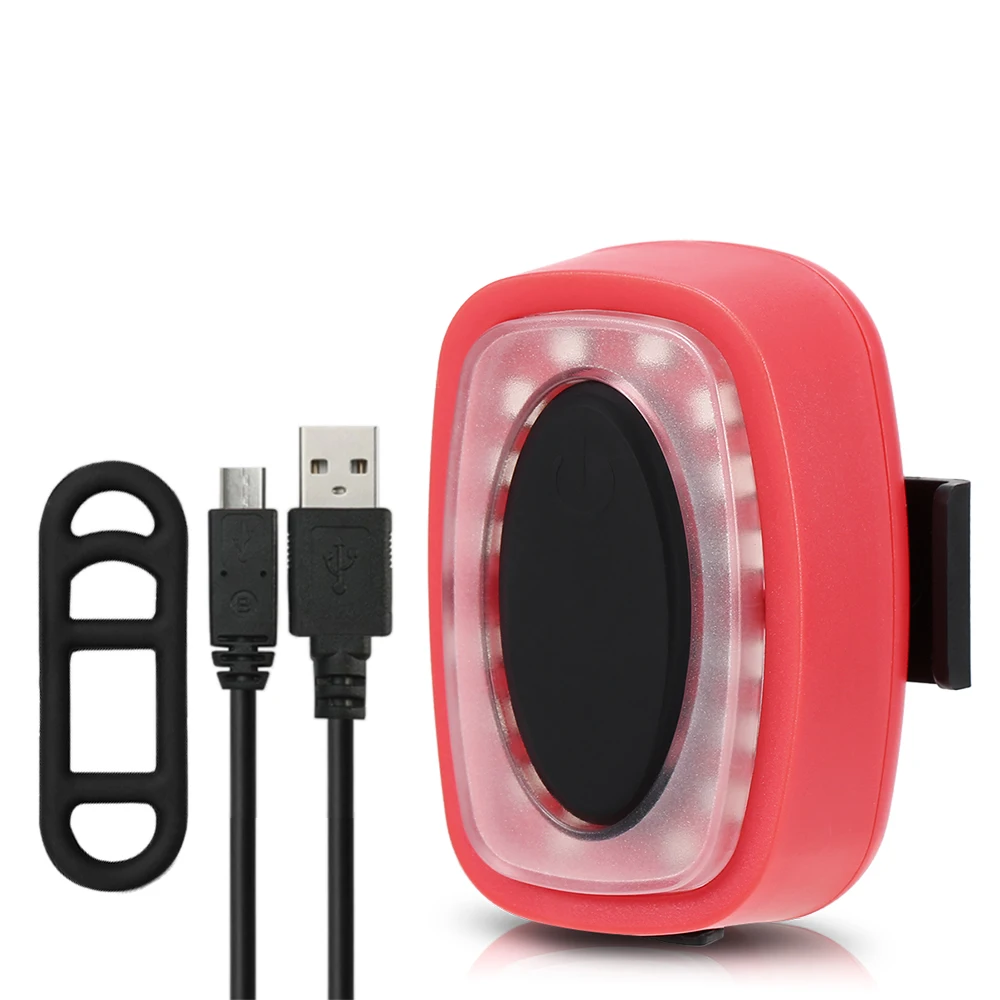 Cheap Bike Taillight Cycling Warning Light Bike Rear Light Rechargeable Tail Light Bike LED Safety Red Blinker Strap-on Bike Light 4
