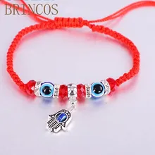 Мода ручной работы турецкий синий окуляр красный с переплетенными веревками хороший браслет на удачу для мужчин и женщин ювелирные изделия подарок ювелирные изделия Цыганский браслет