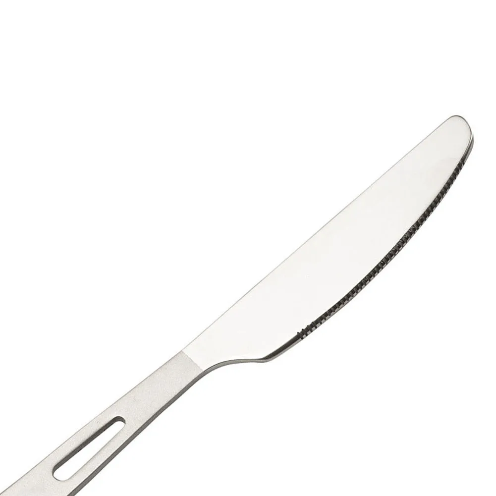3 piezas desmontable al aire libre vajilla cuchillo de tenedor cuchara de titanio cubiertos senderismo Camping Picnic portátil vajilla ~
