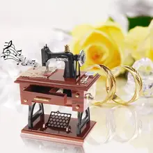 Деревянная музыкальная шкатулка в стиле ретро, заводная механическая музыкальная шкатулка для домашнего рабочего стола, украшение, Подарочный Декор