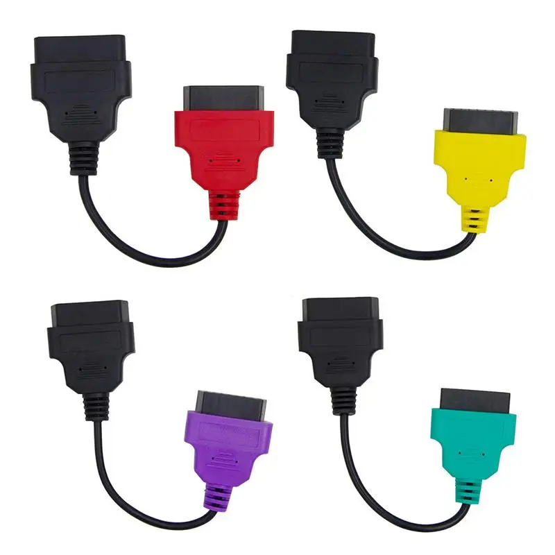 4 шт./компл. для блока ECU FIAT комплект соединительных адаптеров кабели OBD2 ECU|Кабели