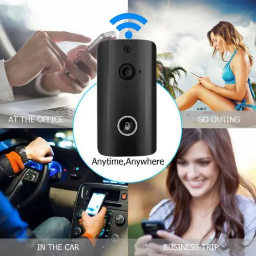 Беспроводной видеозвонок умный дверной звонок с Wi Fi ИК камера ночного видения