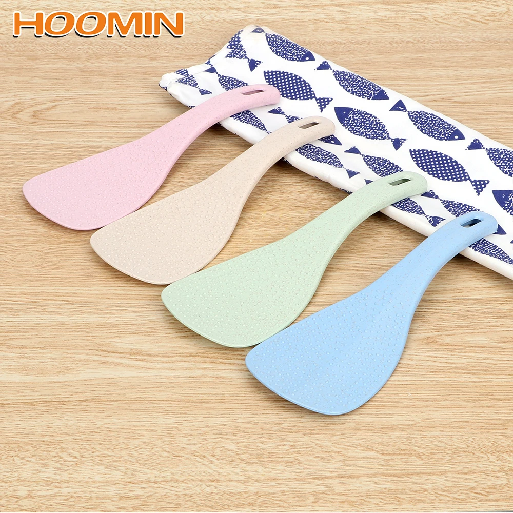 

HOOMIN Rice Spoon Rice Cooker Shovel Tableware Wheat Straw Plastic Non Stick Kitchen Utensil Kitchen Tool Accessories