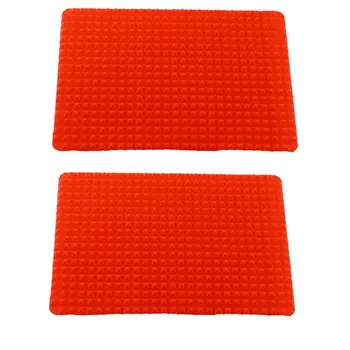 

2 Pieces/Set BBQ Grill Mat Easy Clean Outdoor Cooking Baking Pad Non-Stick Barbecue Mat Sheet