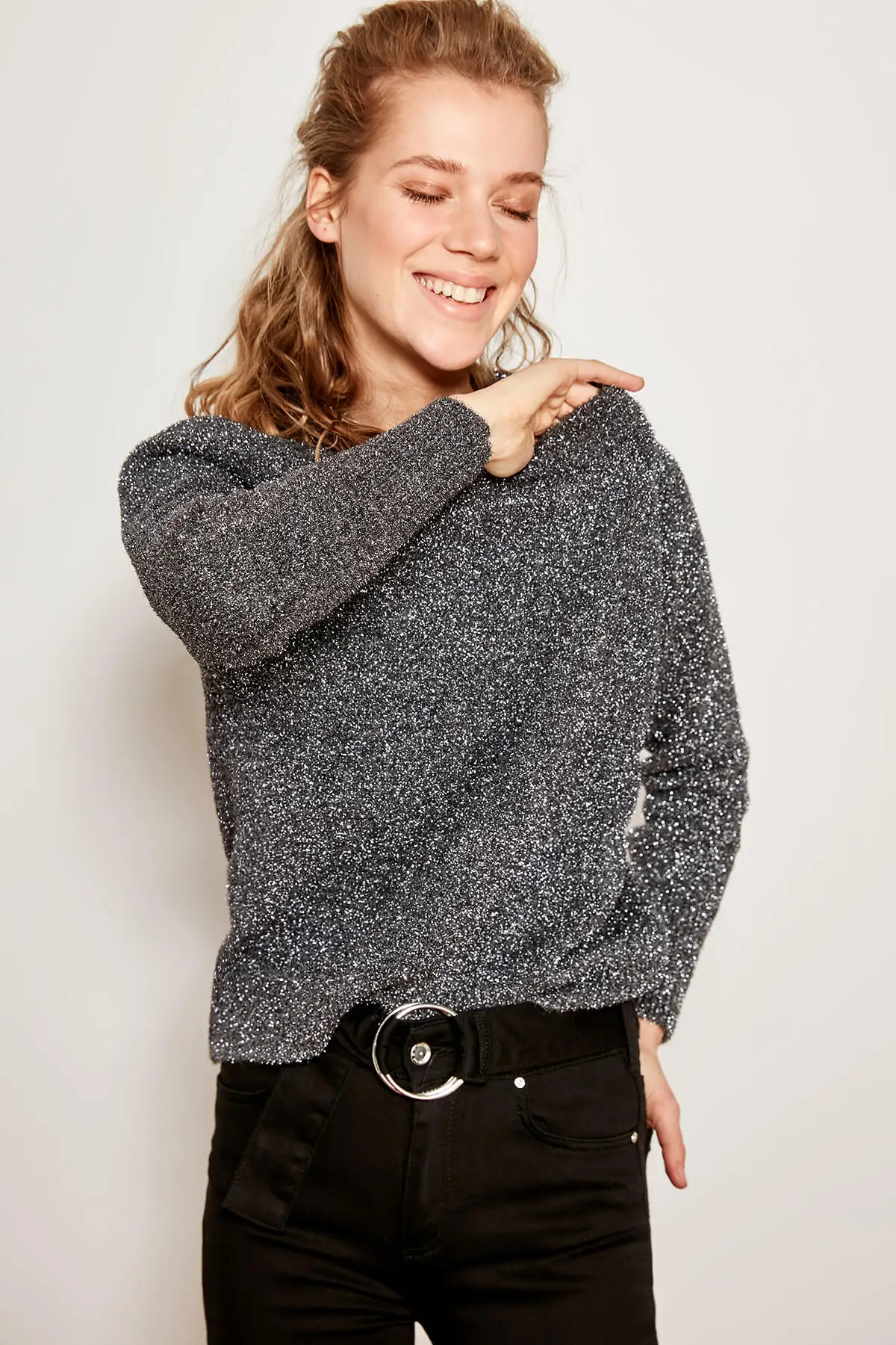 Trendyol Now Yarn Knitwear Sweater Gray TCLAW19XS0012 |