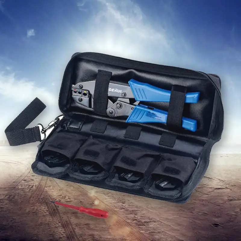 FSK-30JN Mini Oxford Bag Combination Tools Set Terminal Crimper Pliers PH Screwdriver Hand Tool Kit-Random Color