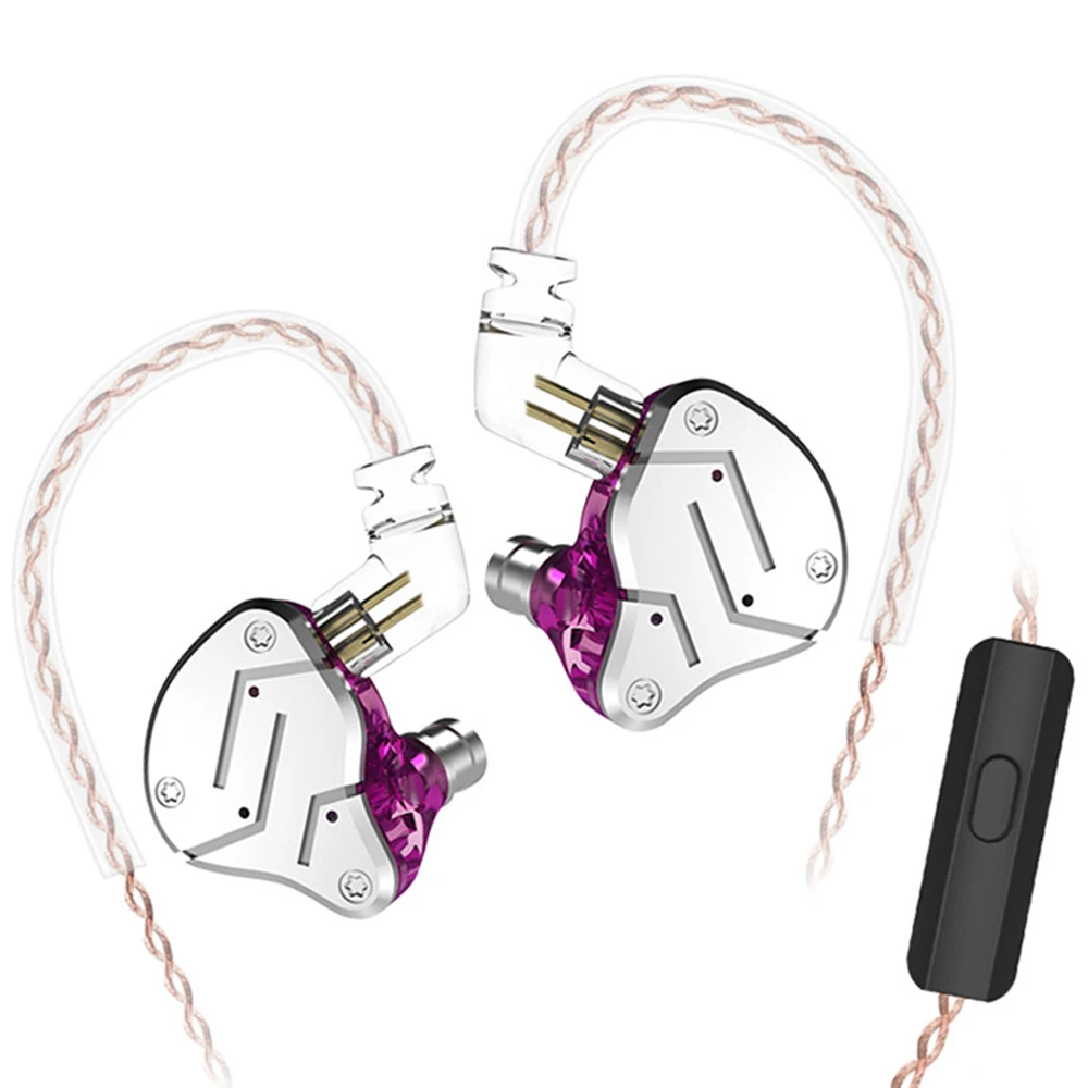 KZ ZSN Проводные шумоподавления в ухо гибридные наушники 1BA + 1DD HIFI бас гарнитура