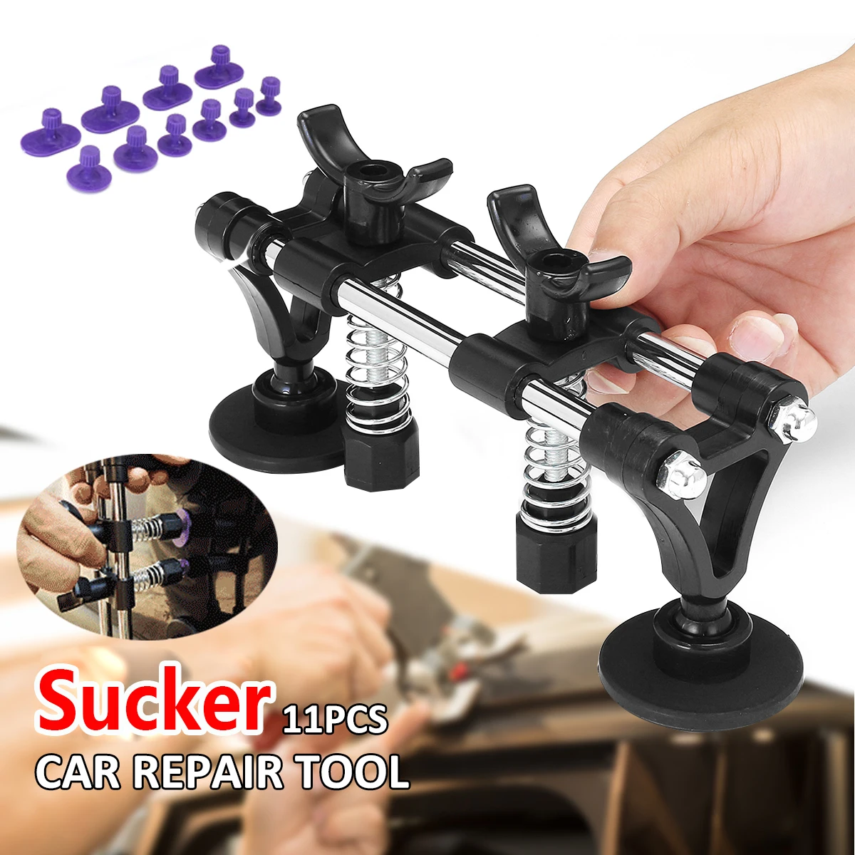Car Repair Tools Kit 11pcs Car Dent Removal Paintless Repair Tool Car
