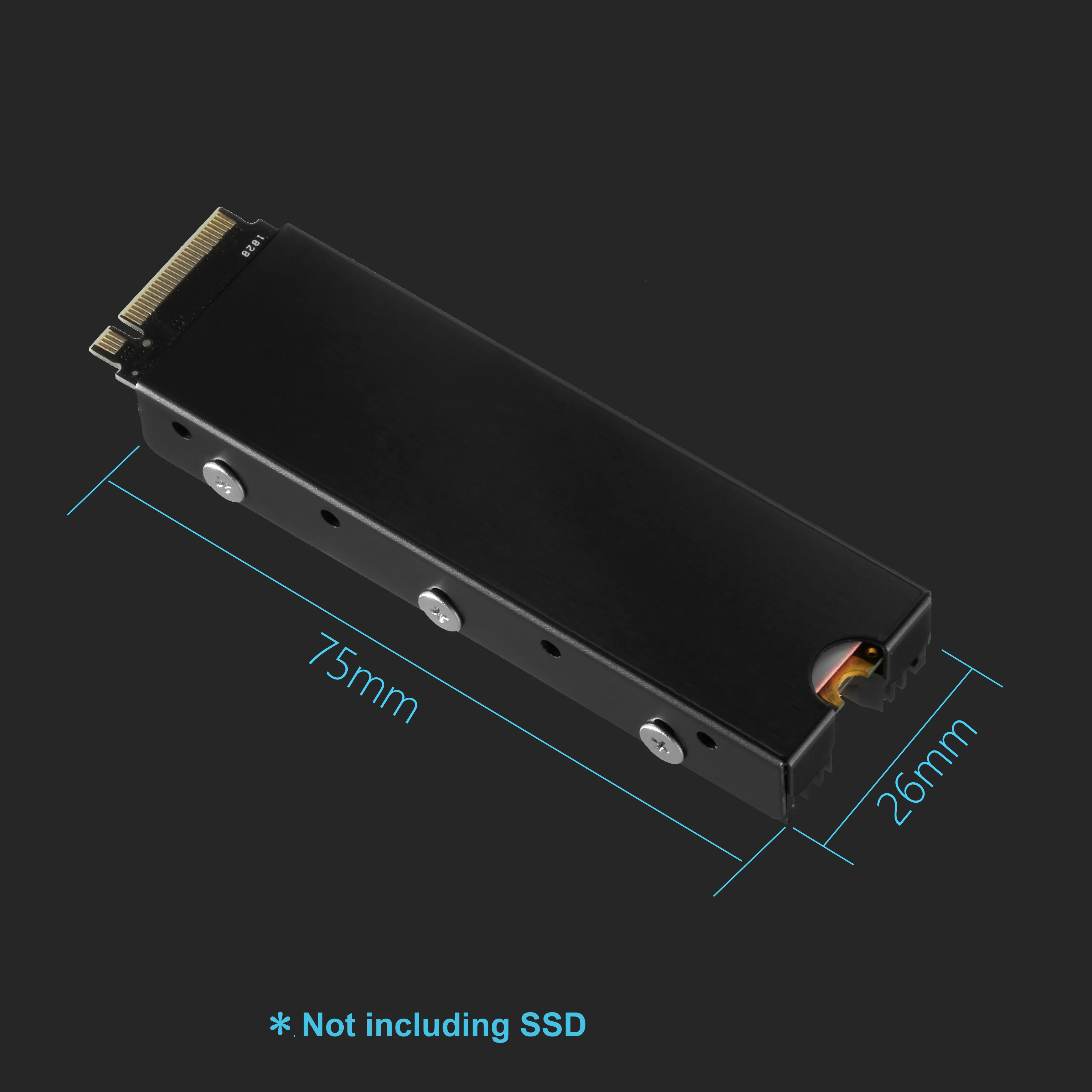 M.2 NVME/NGFF радиатор SSD охлаждения ребра охладитель с силиконовой тепловой