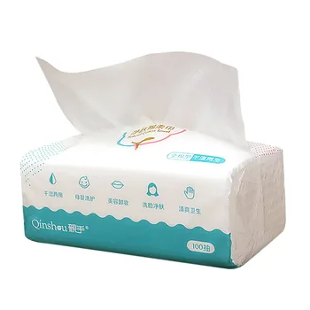 

100 Sheets Facial Towel Wet and Dry Non-woven Disposable Removable Portable Makeup Remover Tissue Beauty Towel Cleaning Towel