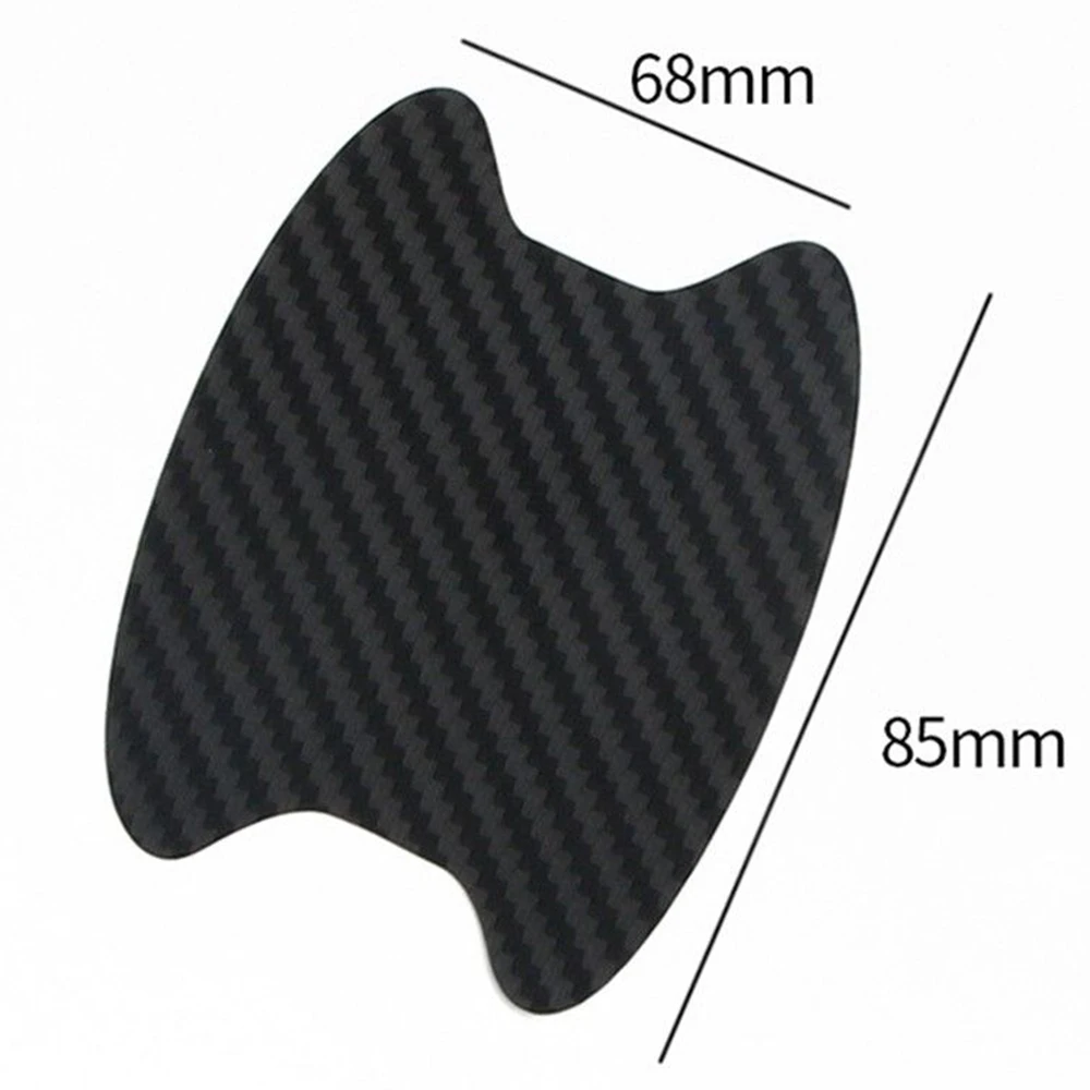 

Hot Sales 4Pcs Carbon Fiber Car Door Handle Anti Scratch Protector Film Sticker Set 7 Colors Available