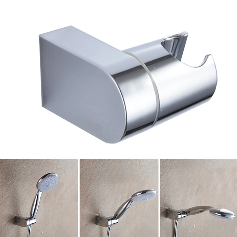 Handheld Bracket Bathroom Adjustable ABS Shower Head Holder Polished Chrome Wall Mount Slider Modern Rack Hanger 