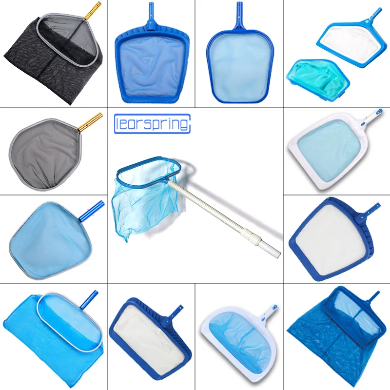 

Swimming Pool Skimmer Cleaner Leaf Rake Mesh Net Fountain Pool Tool Leaf Bag Cleaning Equipment Accessories with Rod Stick