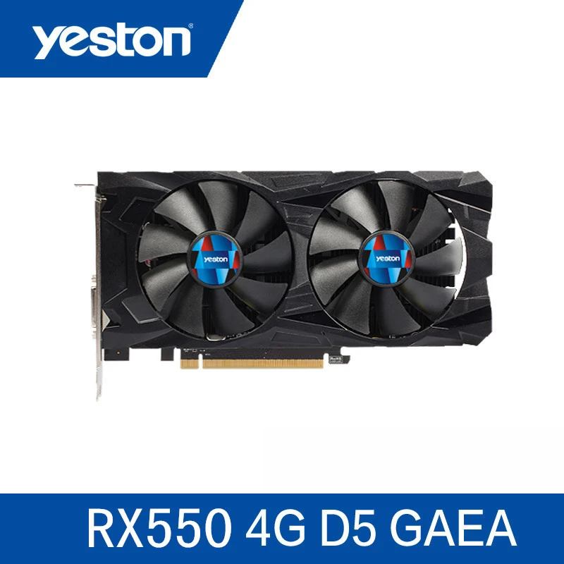 Новая видеокарта PPYY-Yeston Radeon Rx550 4 ГБ Gddr5 Pci Express 3,0 Directx12, внешняя видеокарта для настольных компьютеров