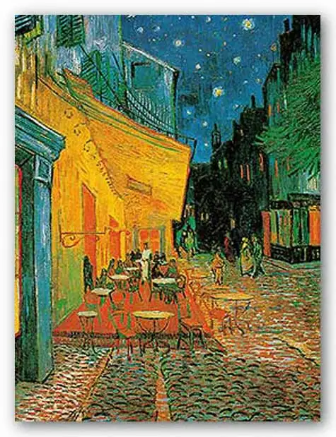 Кафе терраса на ночь 23 5 &quotx 31 5&quot Художественная печать плакат | Дом и сад