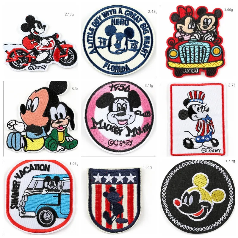 

1PCS Children Cartoon Patches Mickey Mouse Movie Stars Patch Iron On Patches For Clothing Child clothes Diy Ironing Stickers H