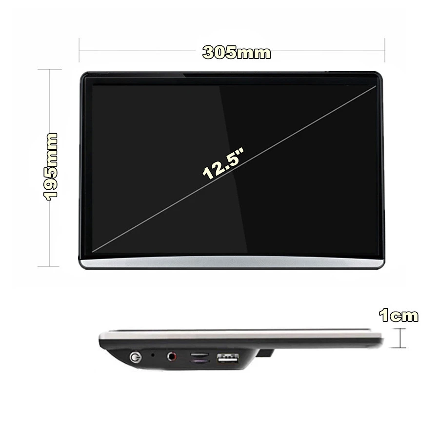 2 шт. X 12 5 дюйма Android 7 1 Автомобильный подголовник HD монитор заднего сиденья с