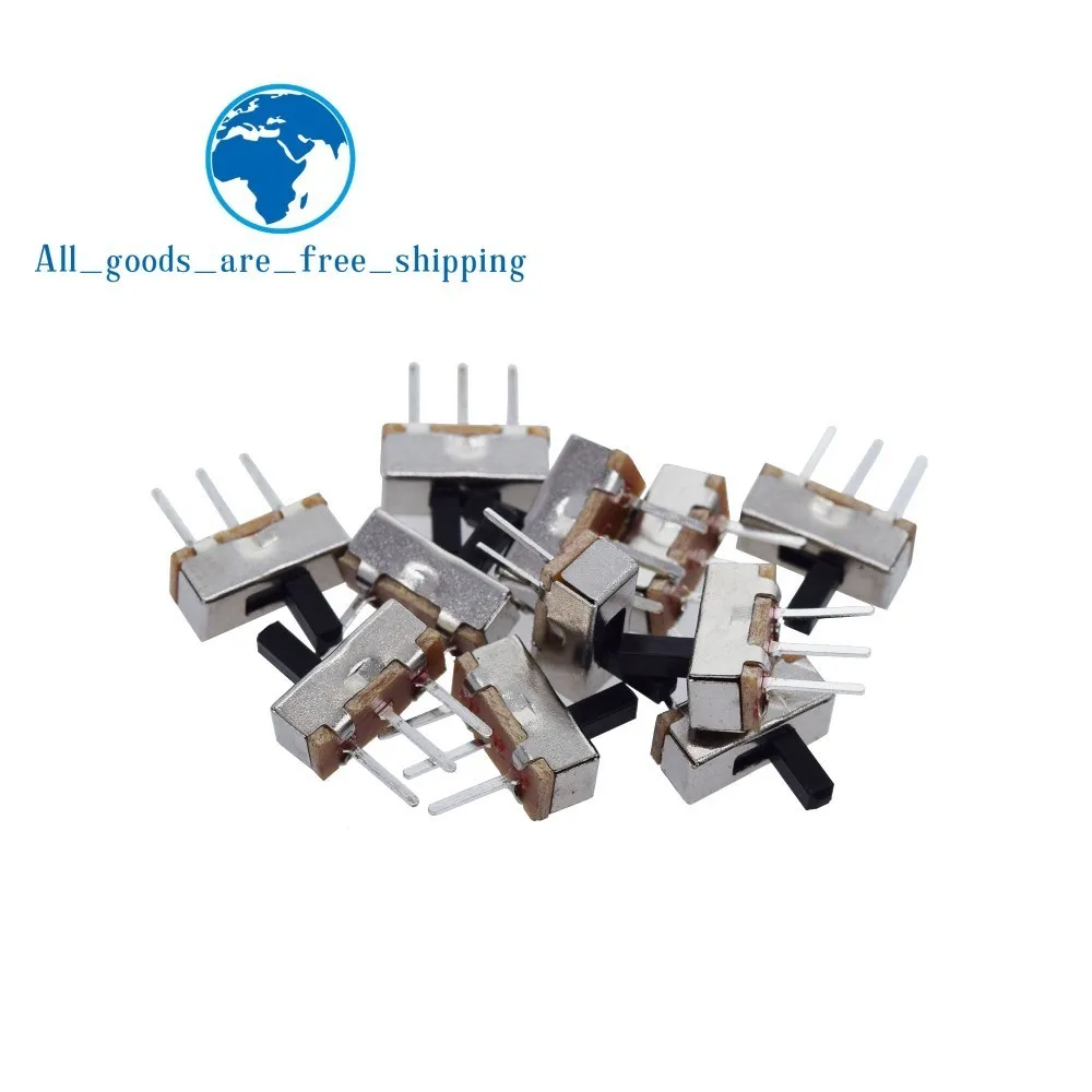 

10pcs Interruptor on-off mini Slide Switch SS12D00 SS12D00G3 3pin 1P2T 2 Position High quality toggle switch Handle length:3MM