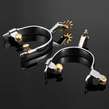 Нержавеющая сталь Западный конский Шпоры женский мужской размер Западный конский шпоры с медным шпателем анти-ржавчина оборудование для верховой езды