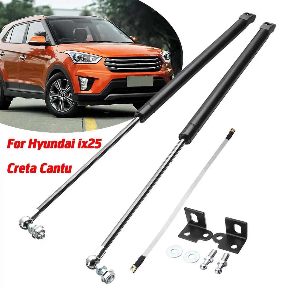  Car Front Bonnet Hood Modify Gas Struts Lift Support Shock Damper Bars For Hyundai ix25 for Creta C