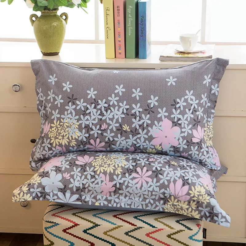

1 Piece 48cm*74cm Beauty Floral Printed Pillowcase 100% Polyester Pillow Case Cover For Bedroom Use XF340-23 55