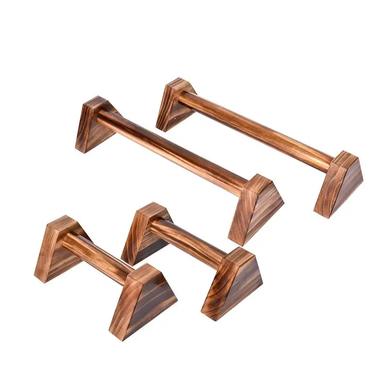 

1 Pair Fitness 25/50cm Charcoal Wooden Push-Up Stands Bracket Sport Gym Exercise Training Chest H Shaped Handstand Double Rod