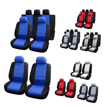 

4PCS/9PCS Set Universal Car Seat Covers Mesh Sponge Interior Accessories Full Cover Set for Car/Truck/Van