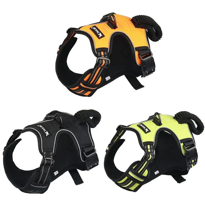 

Dog Harness Double Stack Chest Strap Traction Collar Reflective Strap New Style Pet Supplies for Medium Large Sized Dog Dropship