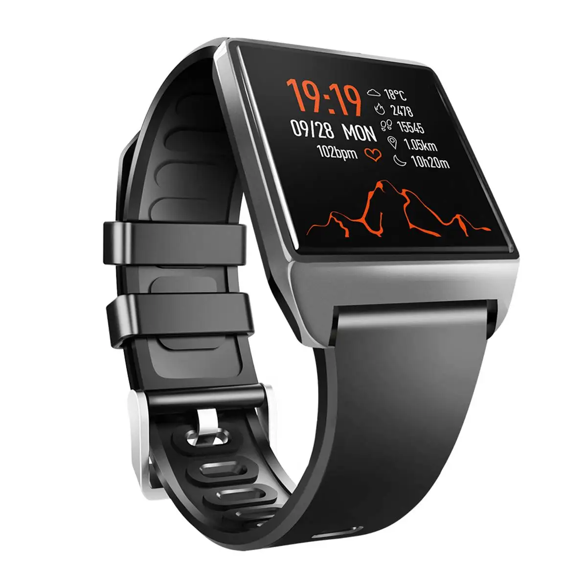 W2 1.3'' IPS Color Screen Smart Watch IP68 Heart Rate Waterproof Blood Pressure Fitness Exercise Bracelet Smartwatch Men Women