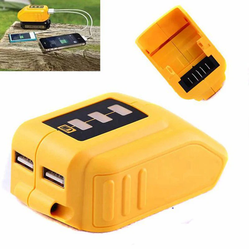 USB конвертер зарядное устройство для DEWALT 14 4 в 18 20 литий-ионный аккумулятор DCB090