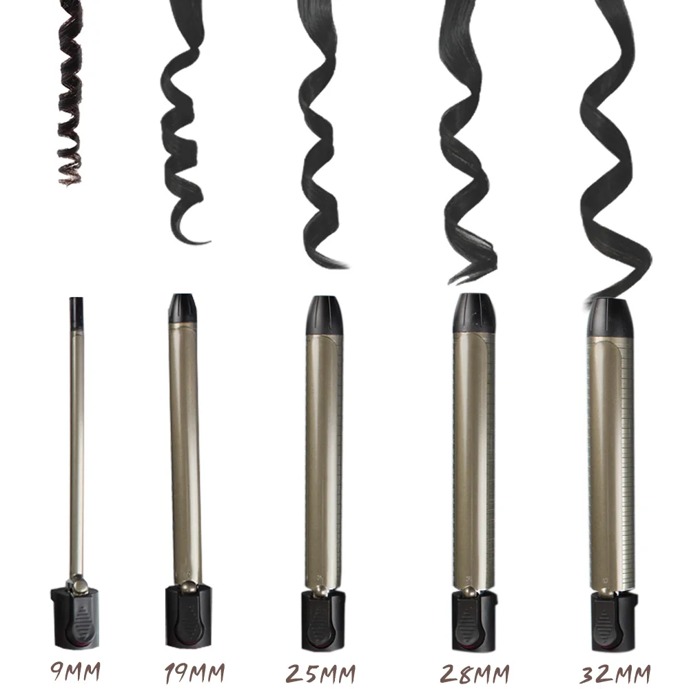 Harga Gladay Rambut Atlet Curling Putra dengan Kontrol Manual Memutar Klip Rambut Curling Wand 0.75 Inci Bergelombang Keriting Rambut Curling Iron