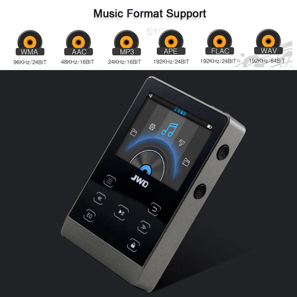 Mp3 плеер HiFi Loseless музыкальный 16 ГБ металлический DAC APE FLAC WAV аудиоплеер с функцией