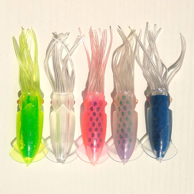

5colors 9cm/5g squid Octopus soft fishing lure Game Fishing lure Trolling fishing lure Big Game Marlin Tuna Pakula game