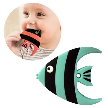 

Fish Silicone Teether baby Teething Toy beads DIY chew Necklace Pacifier Chain Pendant Food Grade Silicone BPA Free