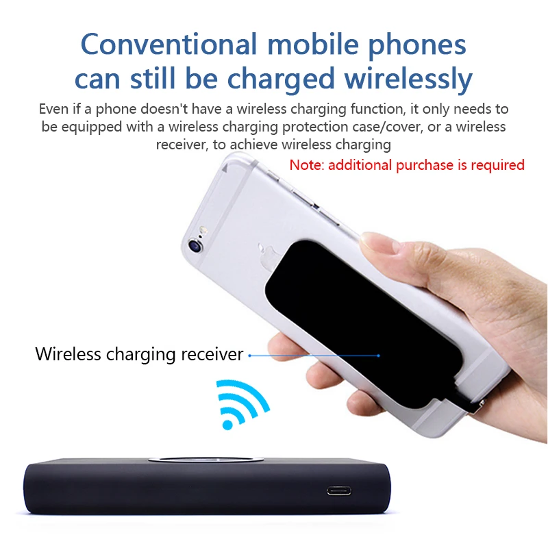 

Qi wireless Power Bank 30000mAh Power Bank For iPhone X 8 Plus Samsung Note 8 S9 Real 10000 mAh Portable bateria externa movil