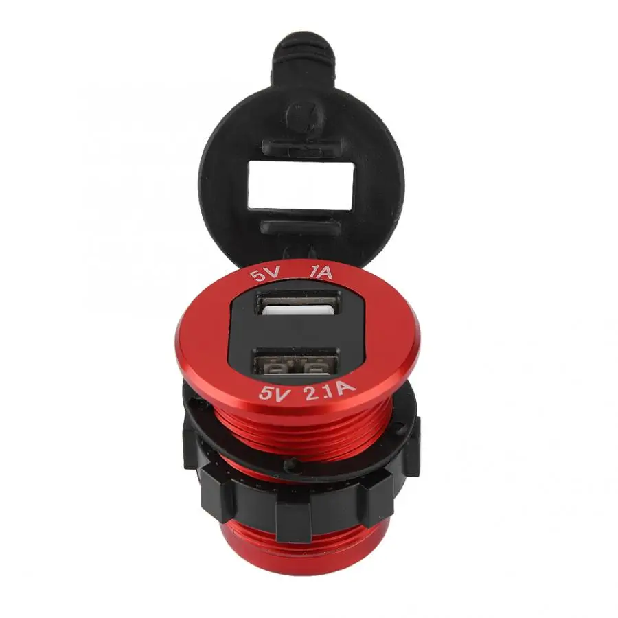 

Car Cables Aluminum Alloy Car Charger Dual USB Interface Charger for Phones with LED Display Car Accessories