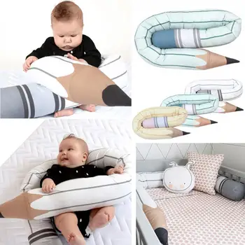 

Kidlove Baby Bed Bumper Safety Crib Fence Pencil Shaped Anticollision Bolster Throw Pillow Kids Room Baby Crib Protector
