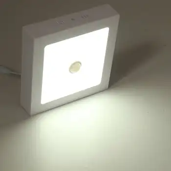 

LED Ceiling light 12W Light control + human body induction Square Shape LED Down Light Ceiling Recessed Spot Light AC85-265V