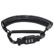 999 Combinazioni Universale Segreto di Codice di PIN di Blocco Leggero Casco Del Motociclo di Blocco con T-Bar Black Mayitr