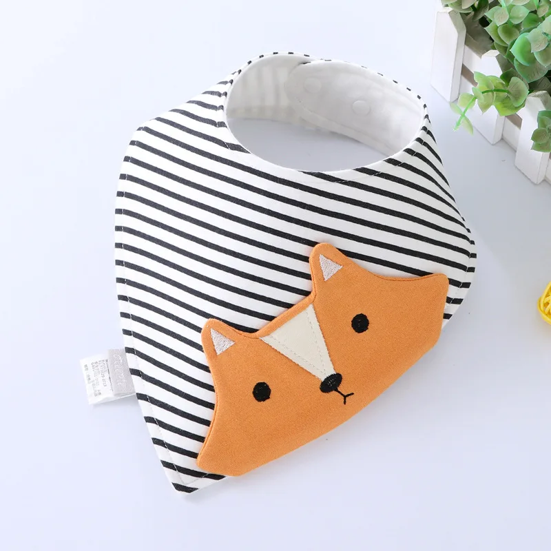 26*31cm Cute Baby Bibs Cotton Bandana Bibs Soft Triangle Towel Feeding Baby Newborn Burp Cloths Cartoon Baby Girls Boys Stuff