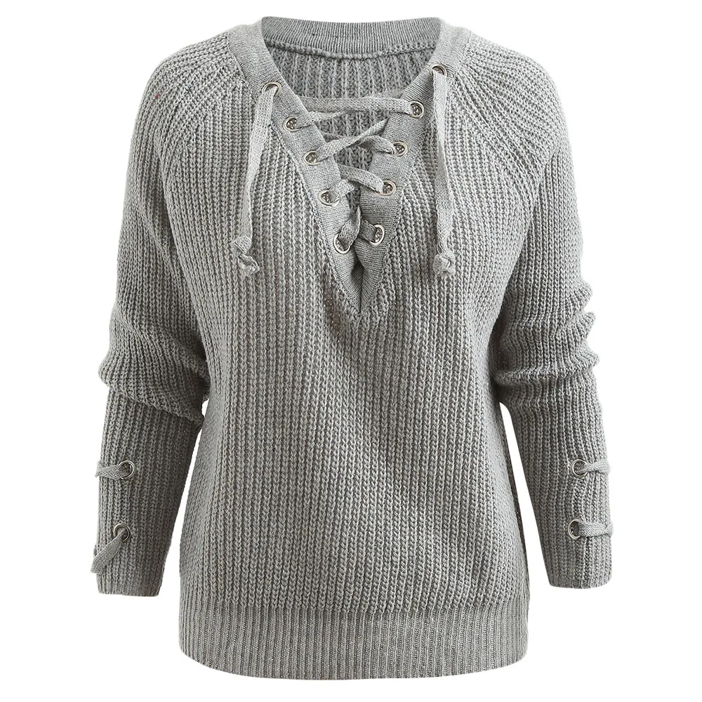 LANGSTAR Autumn Winter Sweater Women Casual Pullover Warm Long Sleeve Knitted Sweaters Raglan 