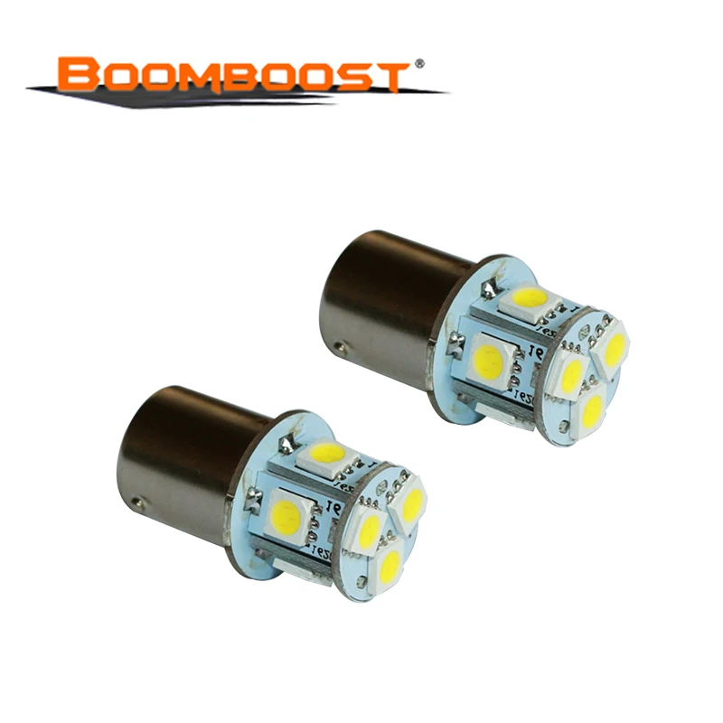 Автомобильные задние лампы 10 шт./лот BA15S 1 9 Вт 8LED дверь зазор внешняя лампа