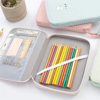 

1pc Creative Stationery For Student Macaron Color w41 r08 Box for Ipad Phone Pencil Bag