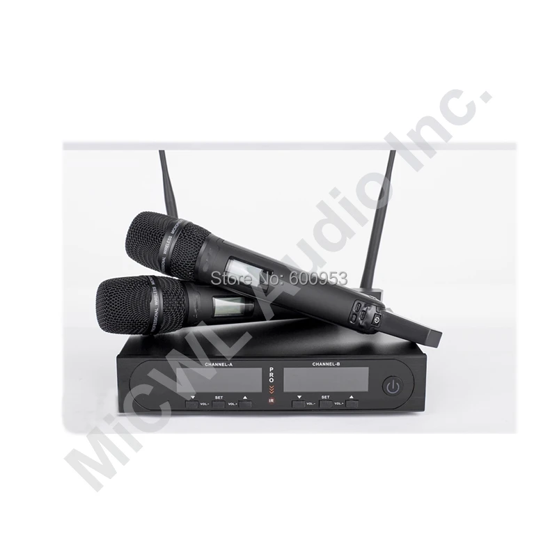 Беспроводная микрофонная система MiCWL Pro SKM9000 200 каналов 2 цвета шампанского