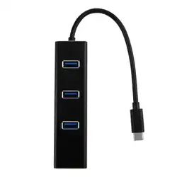 3 Порты Тип C до Gigabit Ethernet LAN RJ45 проводной сетевой карты USB3.0 концентратора